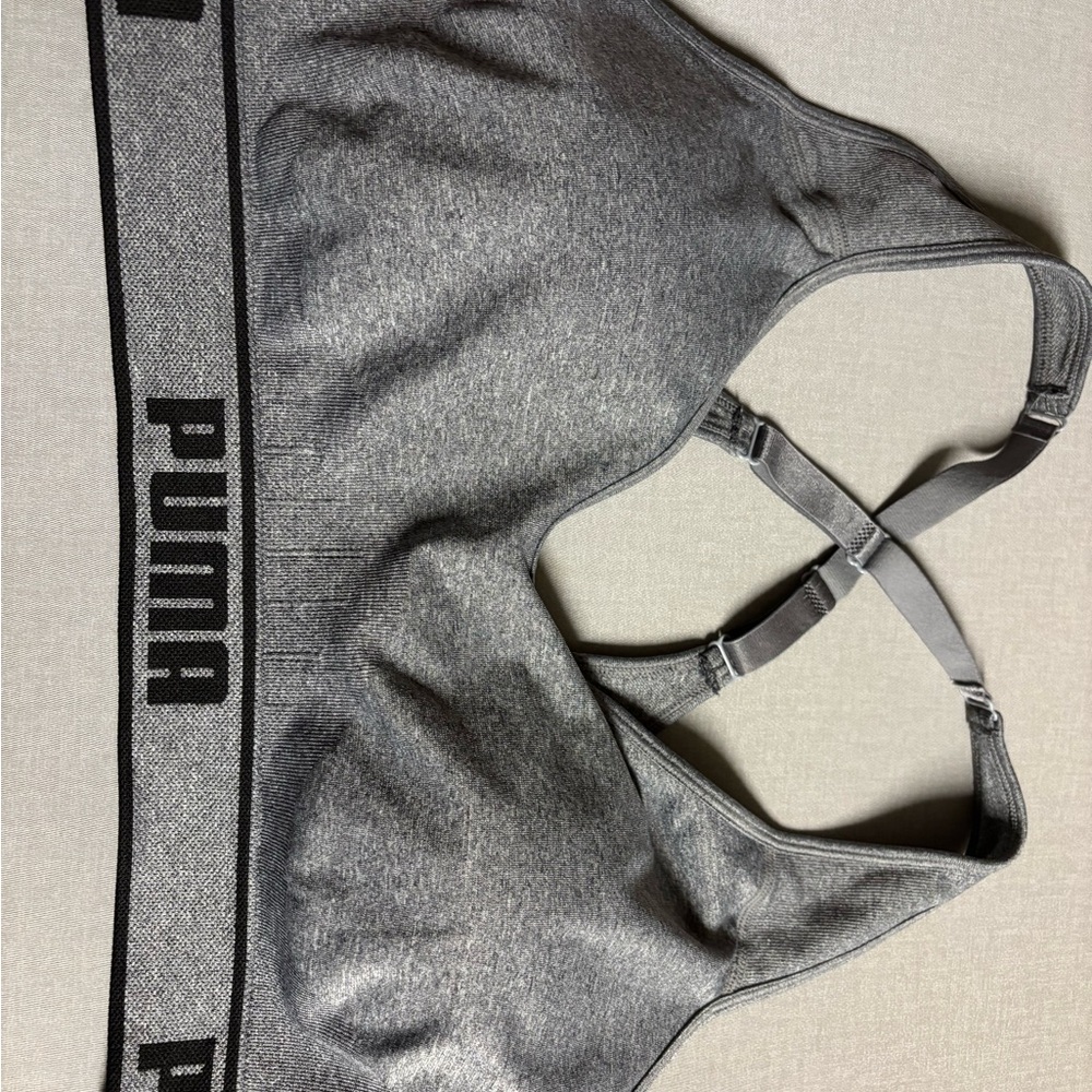 Puma Gray Sports Bra Intimates & Sleepwear
